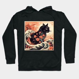 Neko Kuro Ukiyo Hoodie